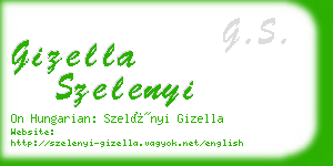 gizella szelenyi business card